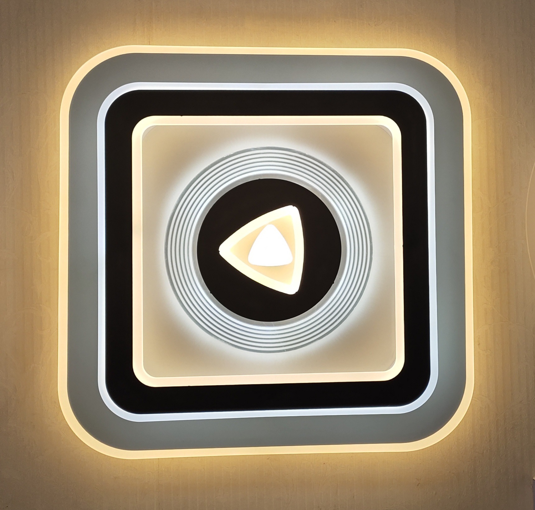 中档简约现代吸顶灯led方灯铁艺亚克力卧室吸顶灯佳华亮丽特照明