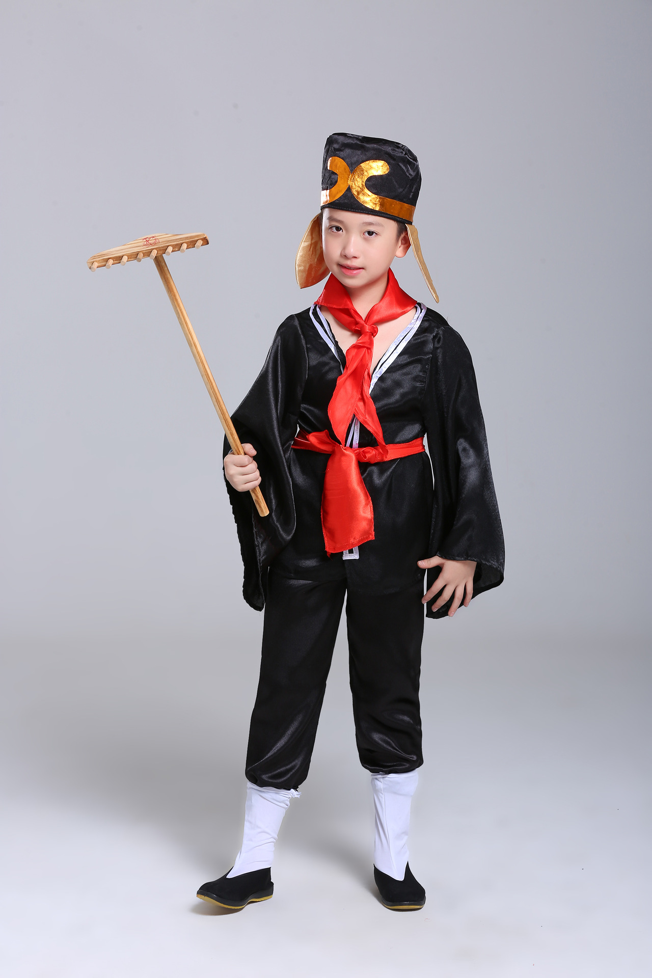 猪八戒表演服装儿童八戒演出服装钉耙兵器全套猪八戒服装道具全套