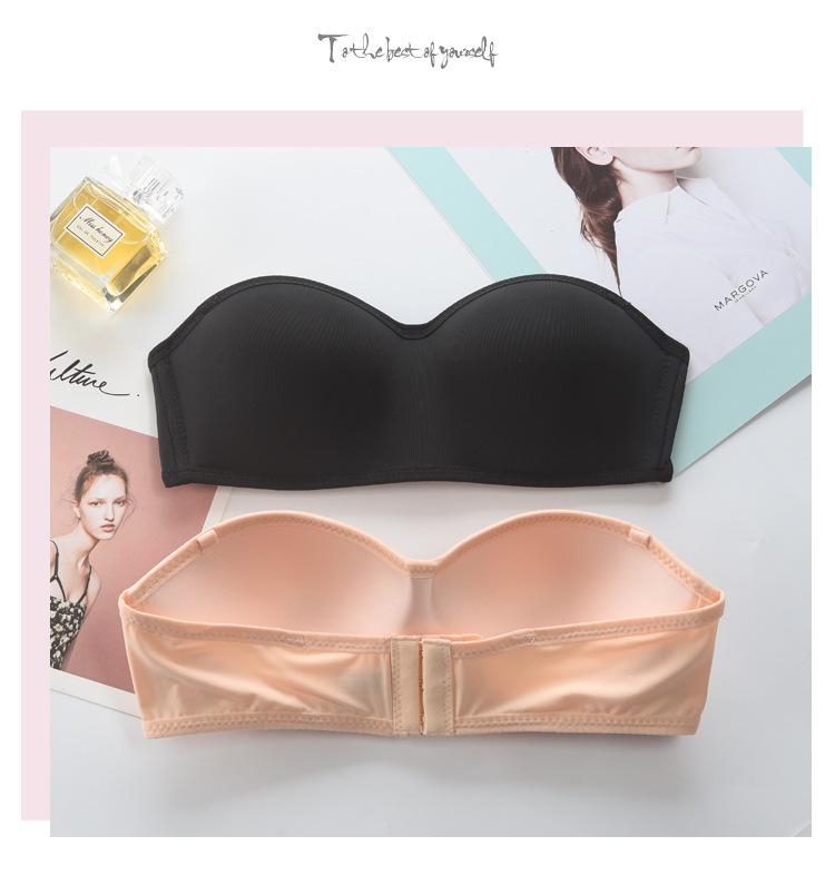 性感隐形胸罩 日本轻氧内衣 少女内衣 一片式抹胸 薄款聚拢文胸