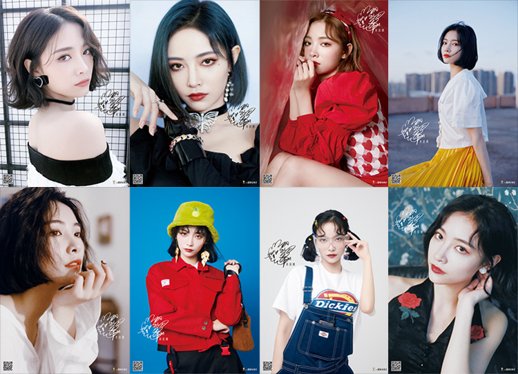 女明星海报lisa孟美岐杨超越鞠婧祎刘亦菲高清压纹8张/套批发