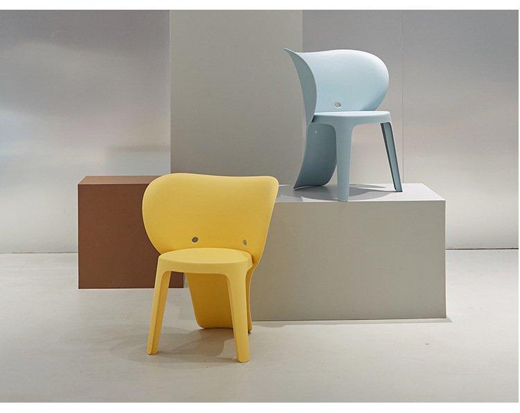 北欧创意卡通凳家用学生写字椅儿童彩色塑料座椅幼儿园宝宝靠背椅