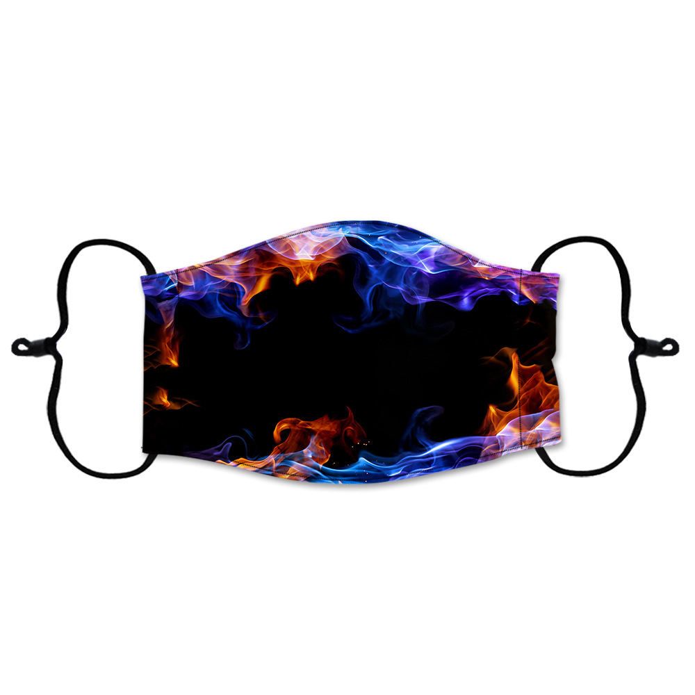 儿童火焰3d数码印花儿童口罩可放pm2.5过滤片棉可定制