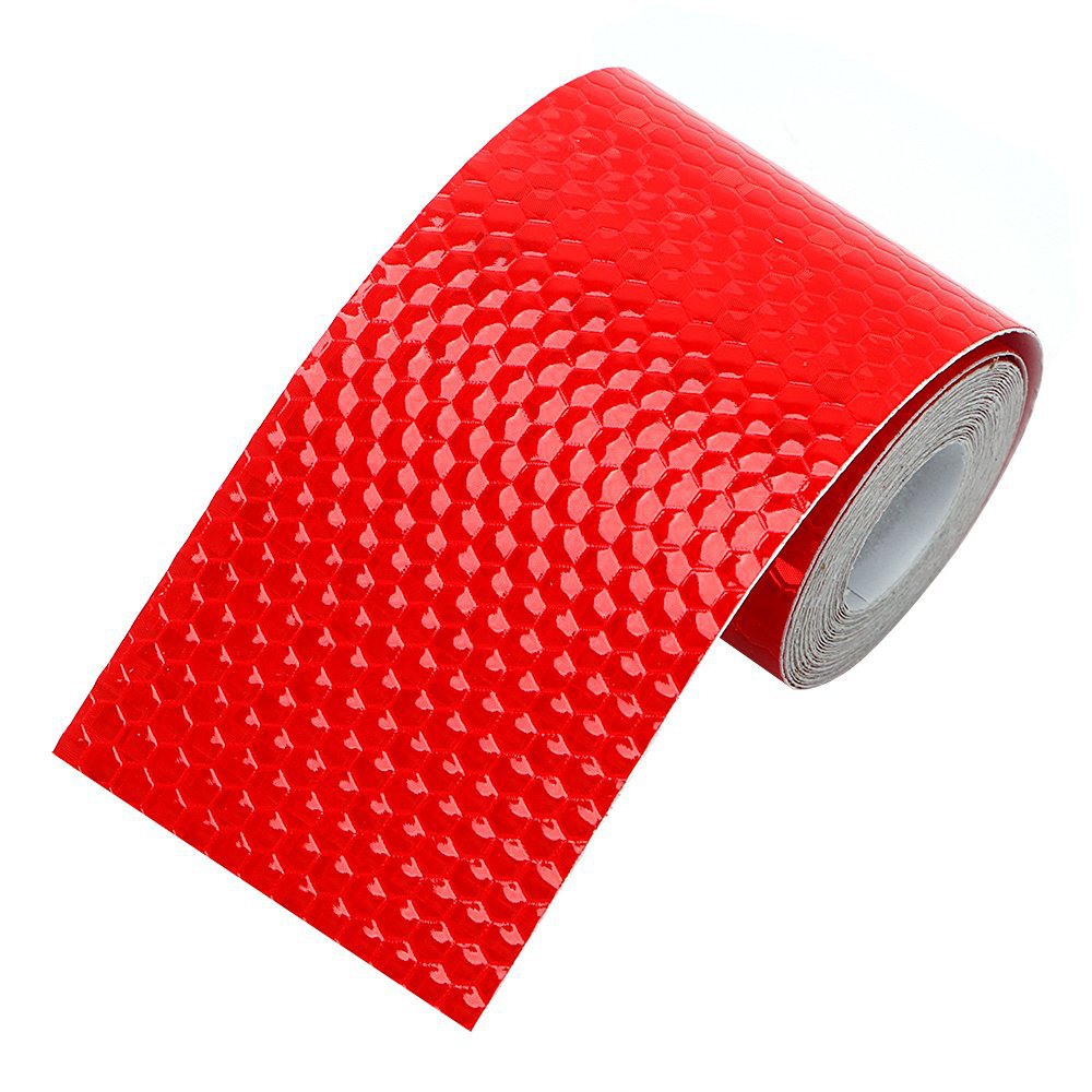 Cross-Border White Adhesive Crystal Color Lattice Bicycle Outline Bumper Stickers Warning Stickers Reflective Stripe Tape 5cm * 3 M