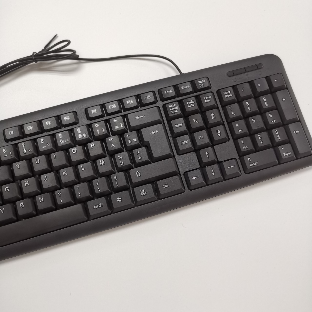 工厂供应瑞典文阿拉伯语法文意大利文黑色usb键盘