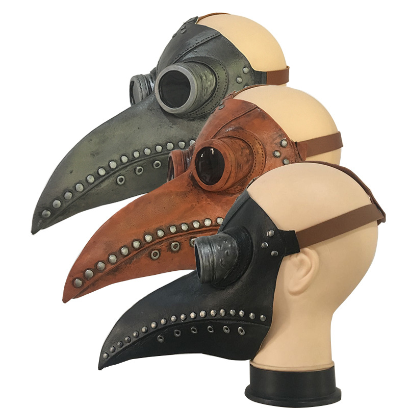 Factory in Stock Steampunk Plague Doctor Mask Beak Latex Mask Personalized Protective Foam Splash-Proof Artifact