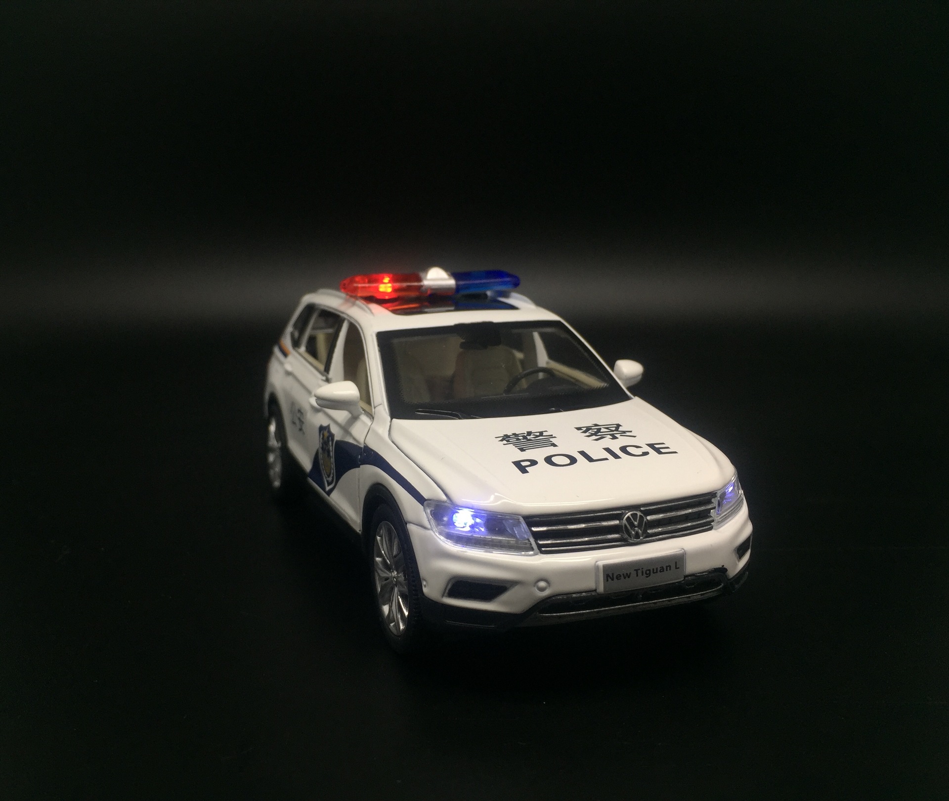 升星辉1:32大众途观公安警车合金汽车模型玩具