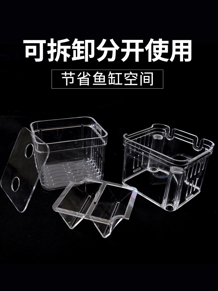 Guppy Breeding Box Fish Tank Acrylic Isolation Box Extra Large Spawning Incubation Delivery Room Small Fry Young Size Fish