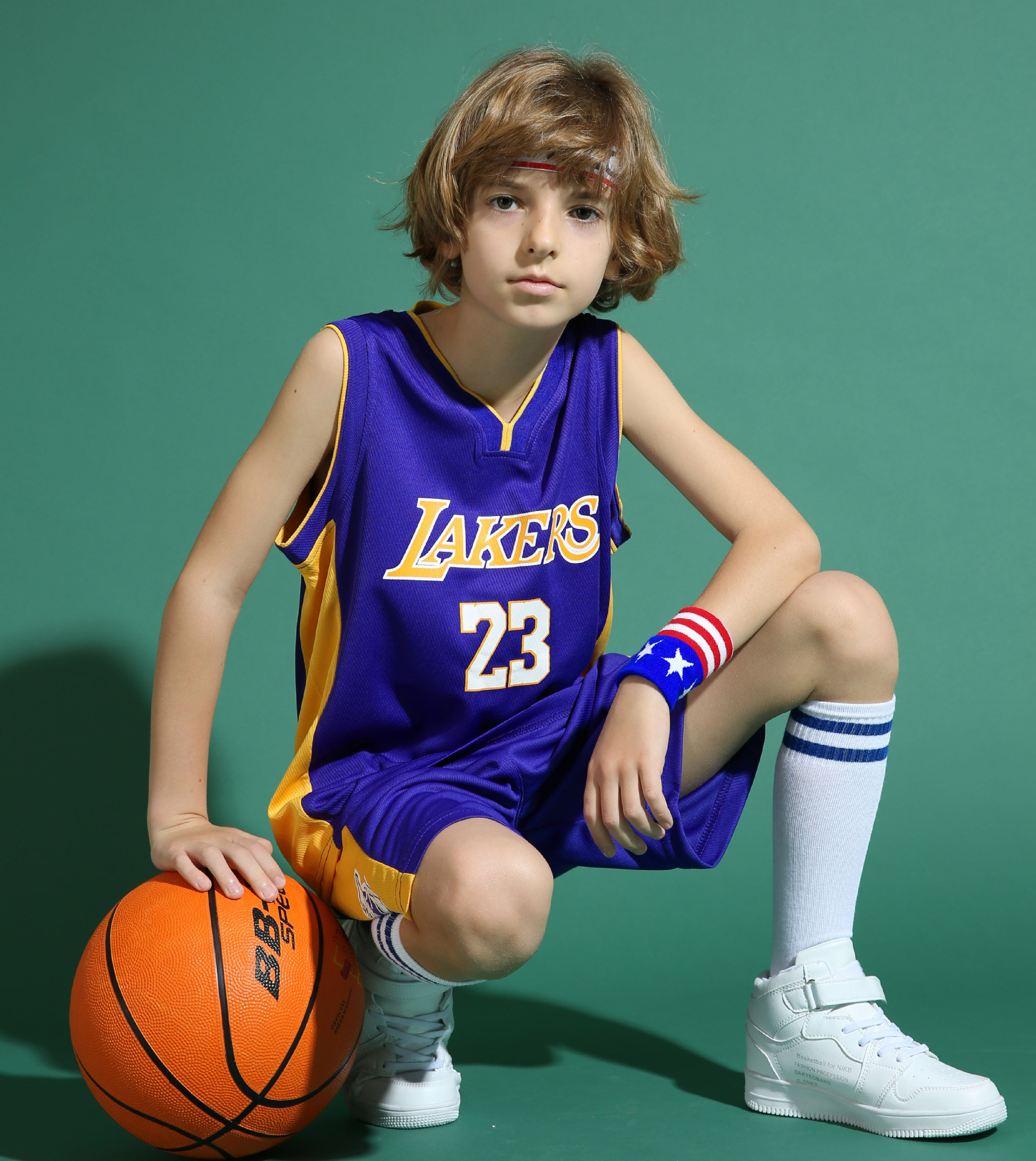 现货童装夏季男童运动套装中大儿童速干服休闲背心套装篮球服代发