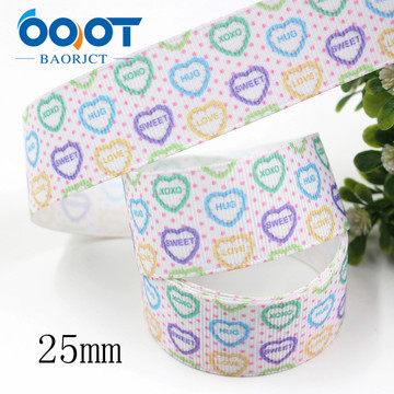 l-20118-85,25mm粉色爱心格子螺纹丝带diy手工制作包装配件织带