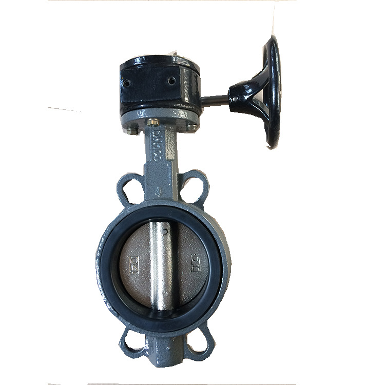 铸铁中线手柄对夹蝶阀 蜗轮蝶阀 d371x-16