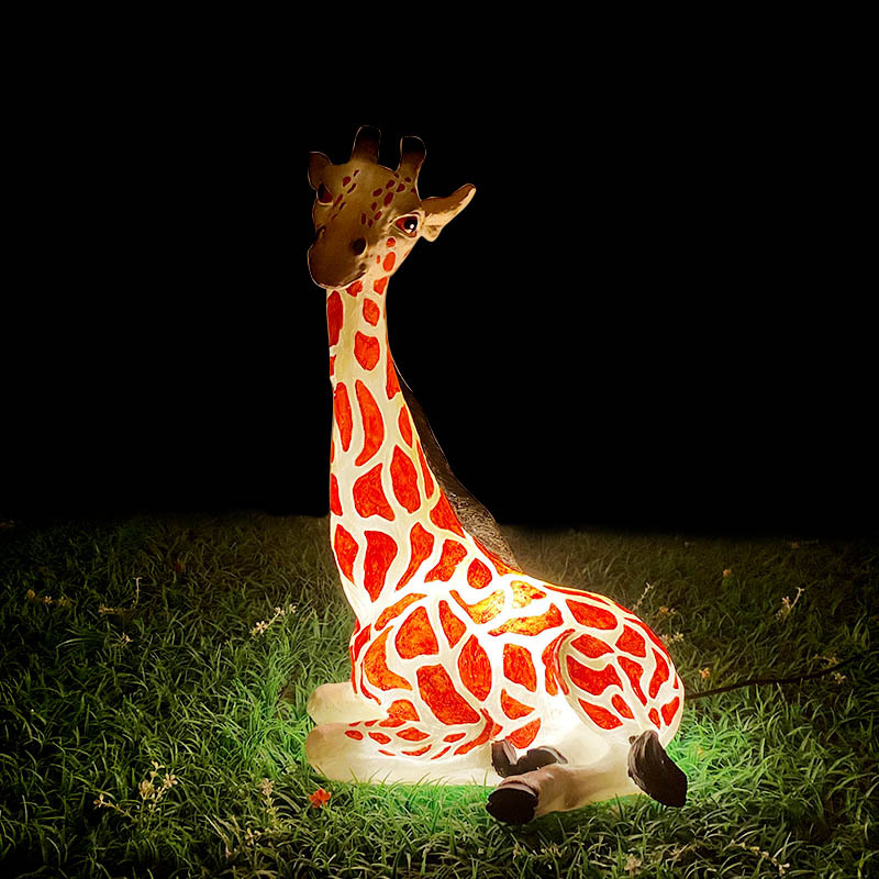 花园草坪灯户外动物灯庭院亮化小品灯长颈鹿造型灯景区别墅装饰灯