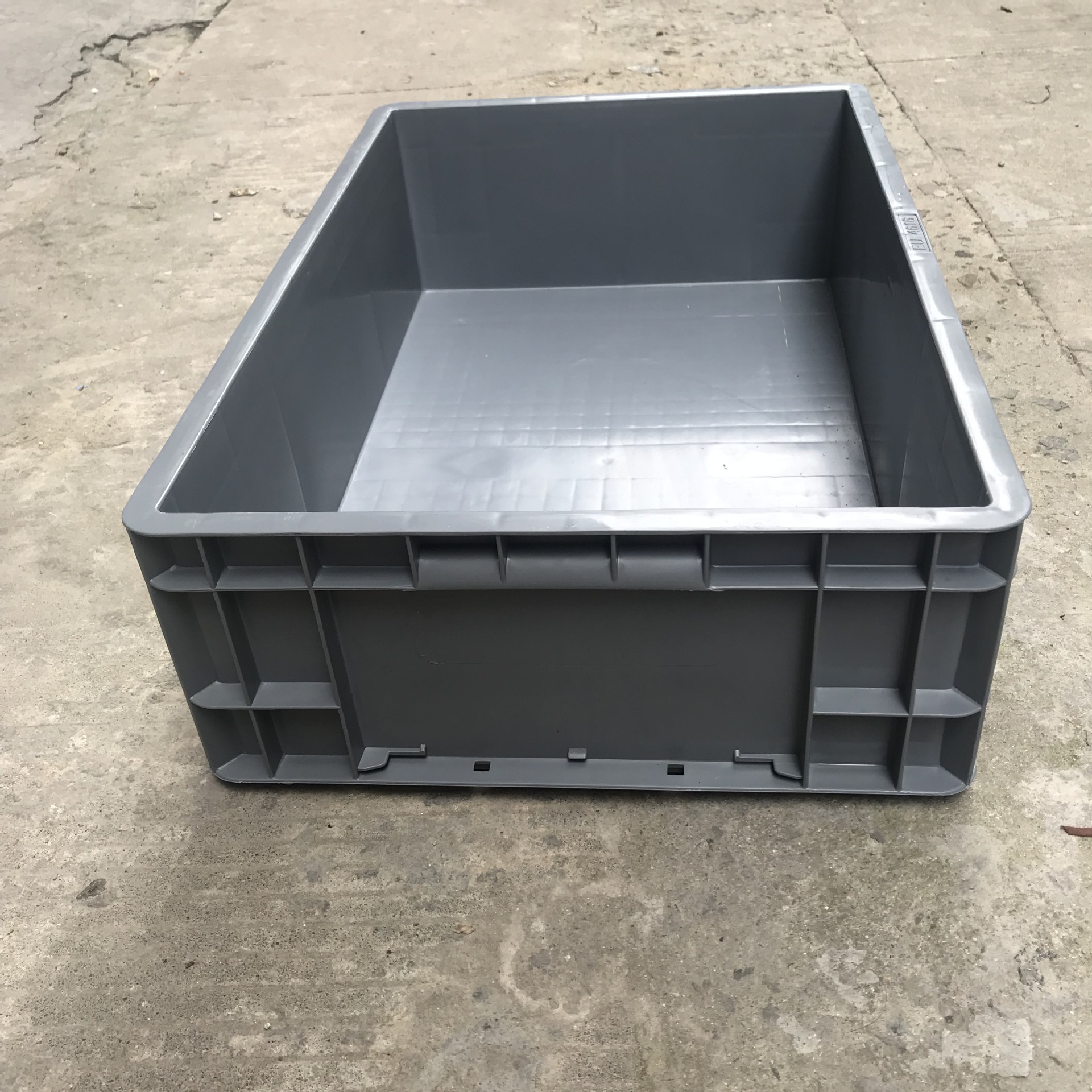 佛山eu4616圆角防水物料周转塑料箱 工业塑料周转盒600*400*170