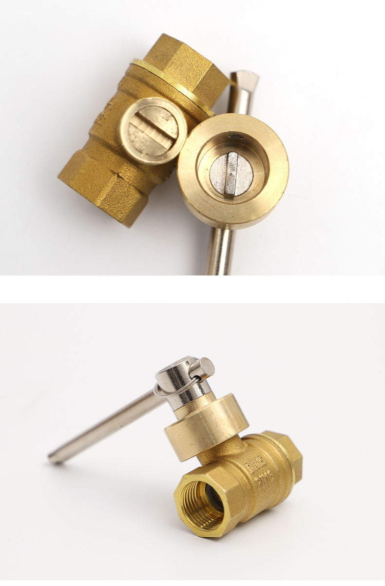 黄铜对码锁闭阀三角内装锁闭阀内置锁闭阀梅花锁阀一字锁阀