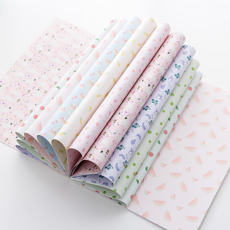 学生包书皮纸小清新大张课本保护套书套卡通韩版可爱包书纸批发