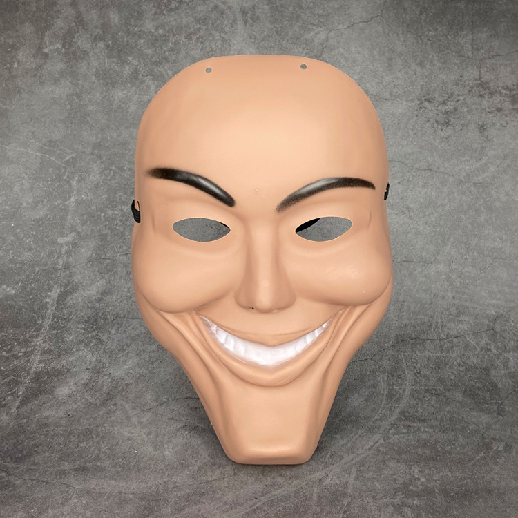 人类清除计划cos人类笑脸红脸面具万圣节影视主题恐怖面具批发