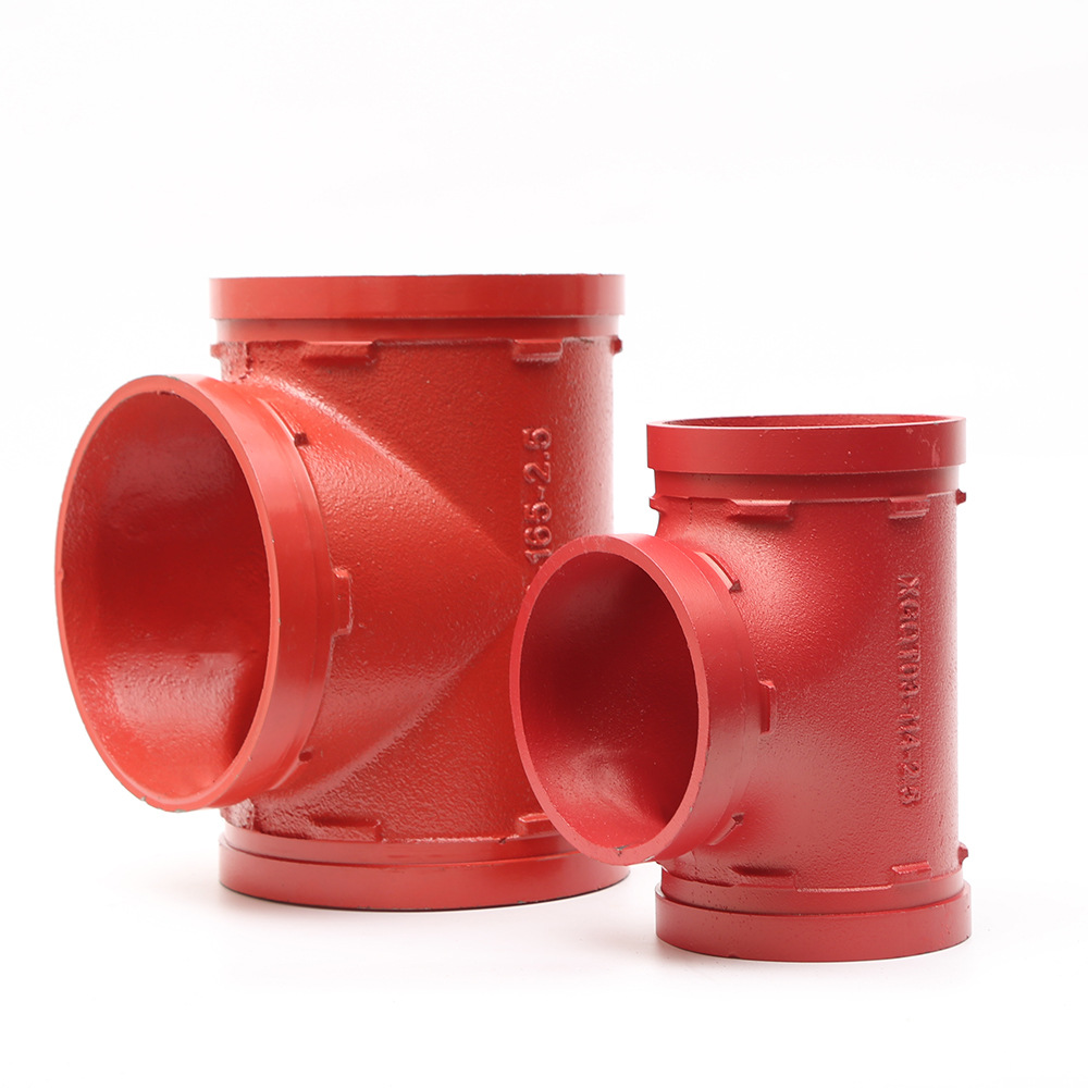 沟槽异径三通 沟槽变径三通 114*89变径三通 消防沟槽管件三通