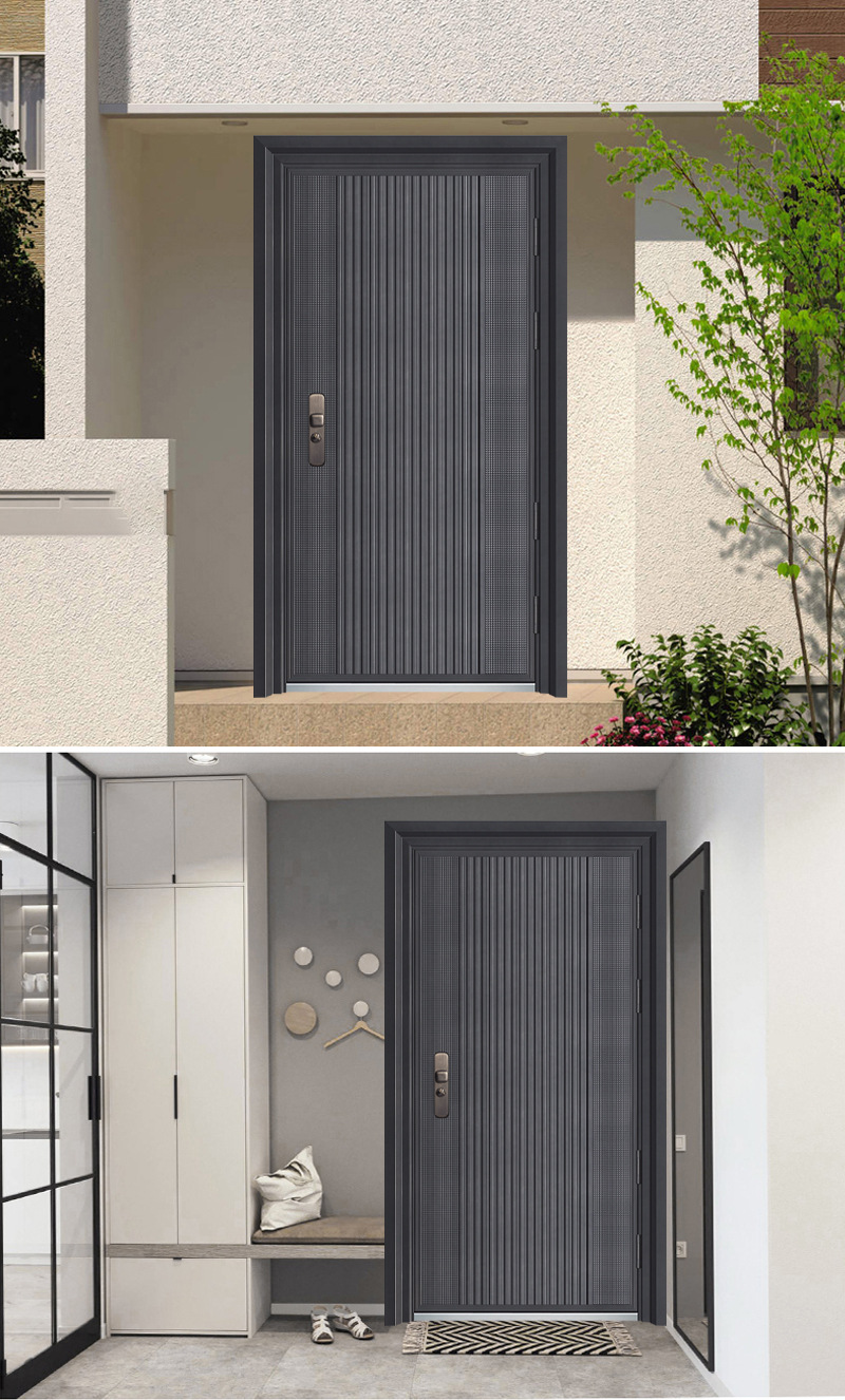 甲级平板双色仿铸铝防盗门进户门入户门子母三七门仿铜门防晒防水