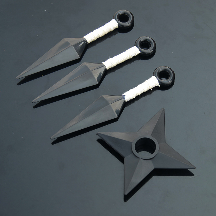 火影忍者武器 苦无手里剑鸣人 动漫周边玩具 玩具模型套装批发