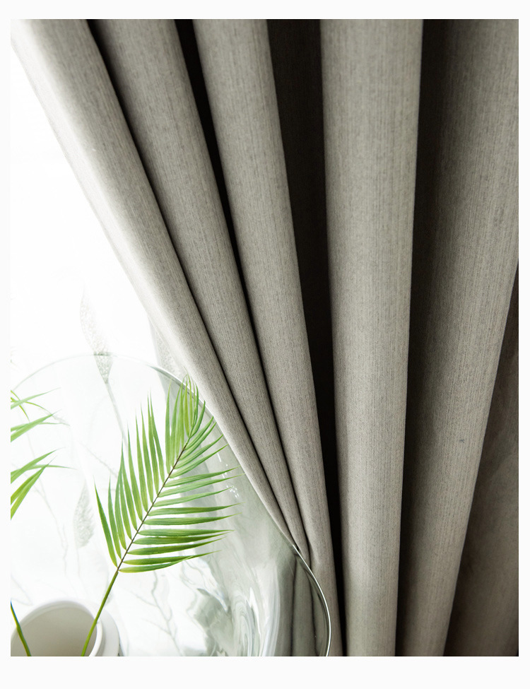 40色690/双面双色竹节不透光高遮光窗帘仿麻工程酒店学校办公卧室