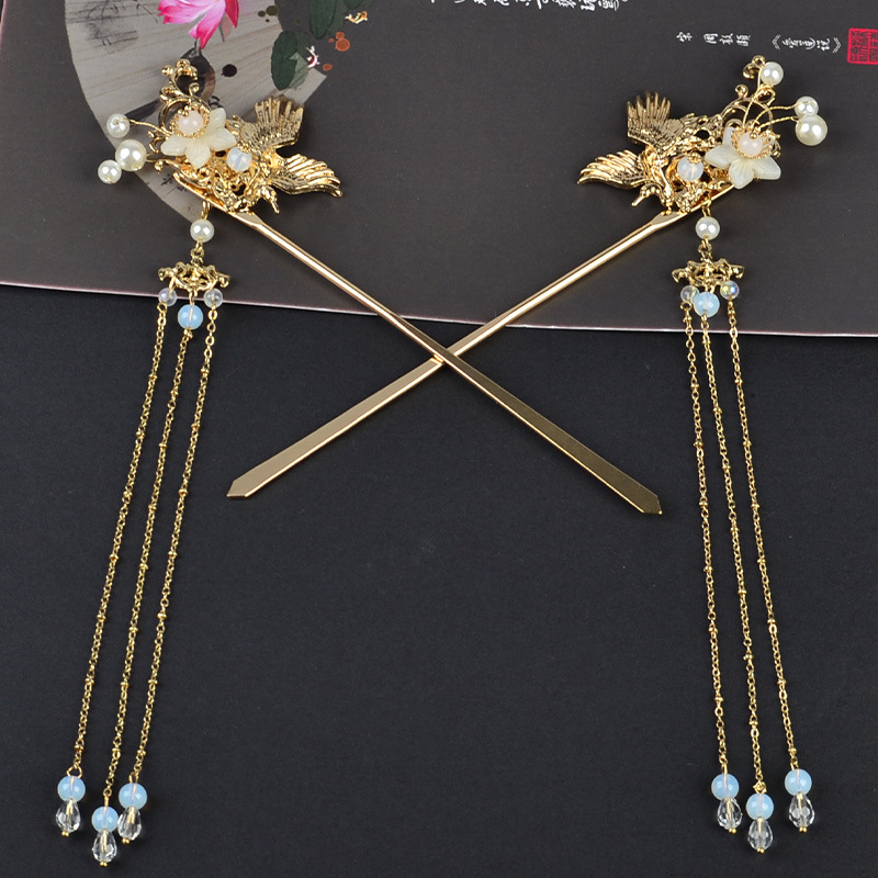 古风饰品汉服发簪头饰复古发簪步摇流苏簪子汉服