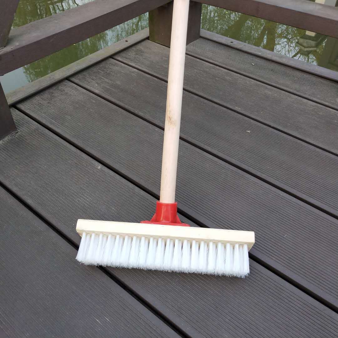 长柄地板刷 木刷清洁刷 浴室刷地砖卫生间地刷40cm