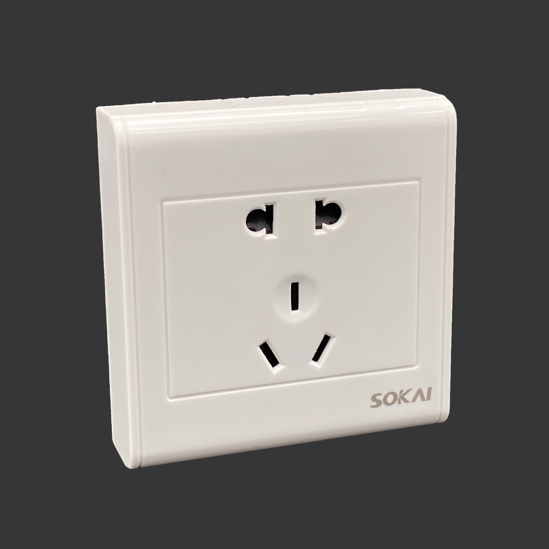 厂家直销 明装线盒雅白色二三插面板 86型工程款五孔墙壁插座