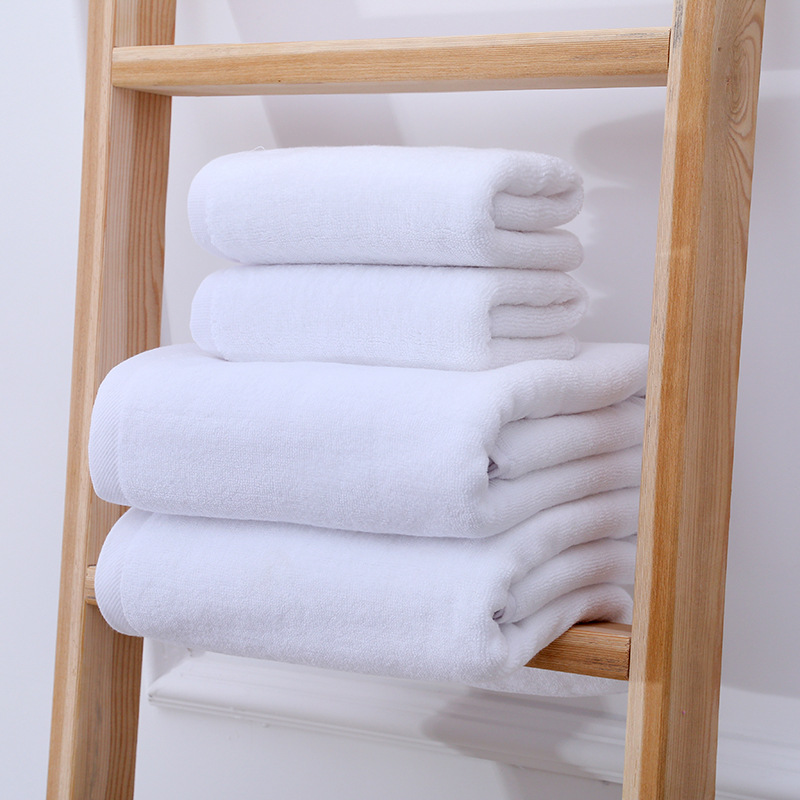 Five-Star Hotel Beauty Salon plus-Sized Thick Pure Cotton Bed White Bath Towel 1000G Towel 1 M * 2 M