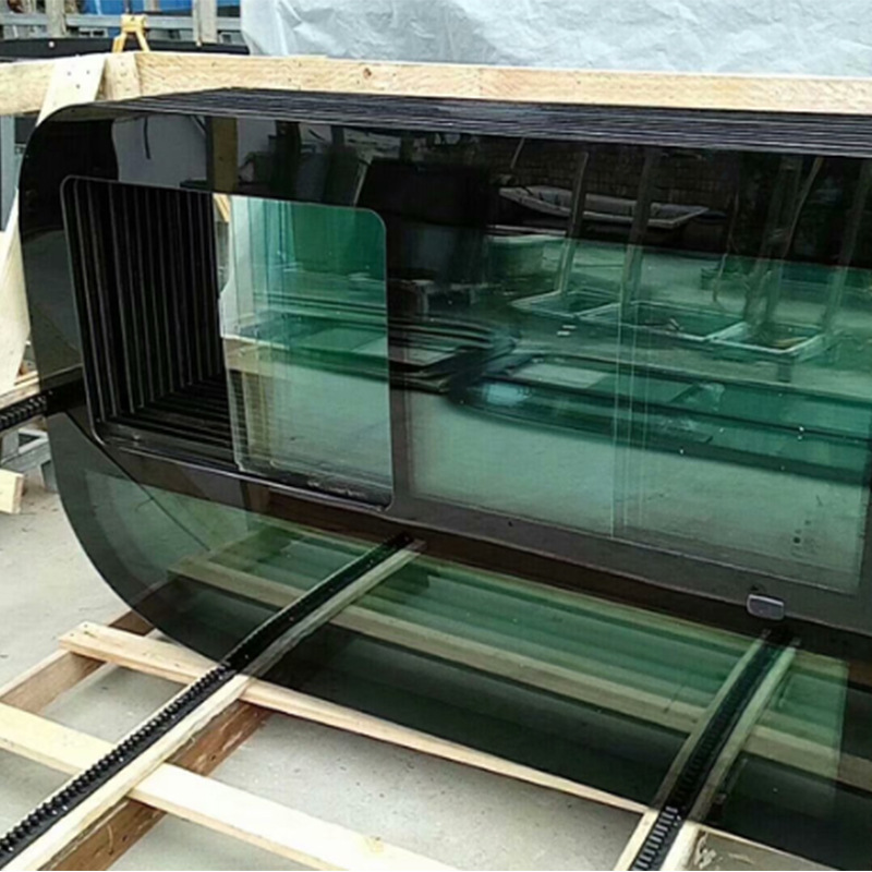 生产加工公交车前挡玻璃 巴士侧边门窗弧形钢化玻璃 后挡风玻璃