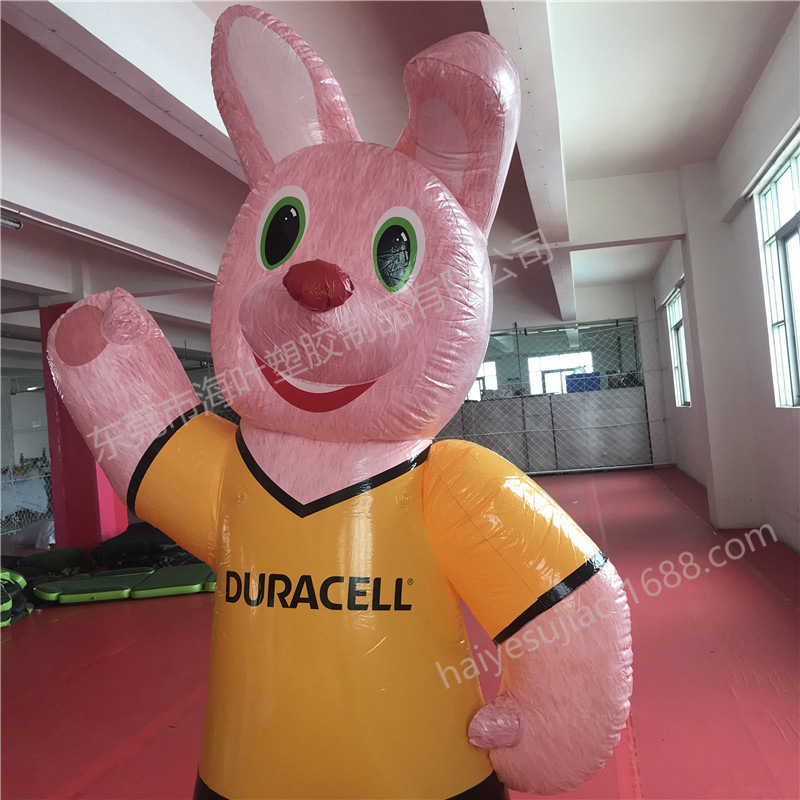生产pvc吹气兔子 pvc充气兔子公仔 pvc充气动物公仔儿童充气玩具