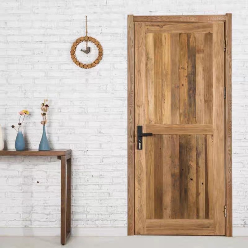 中式榆木实木仿古农村别墅木门庭院门老式酒店茶楼仿古双开可定制