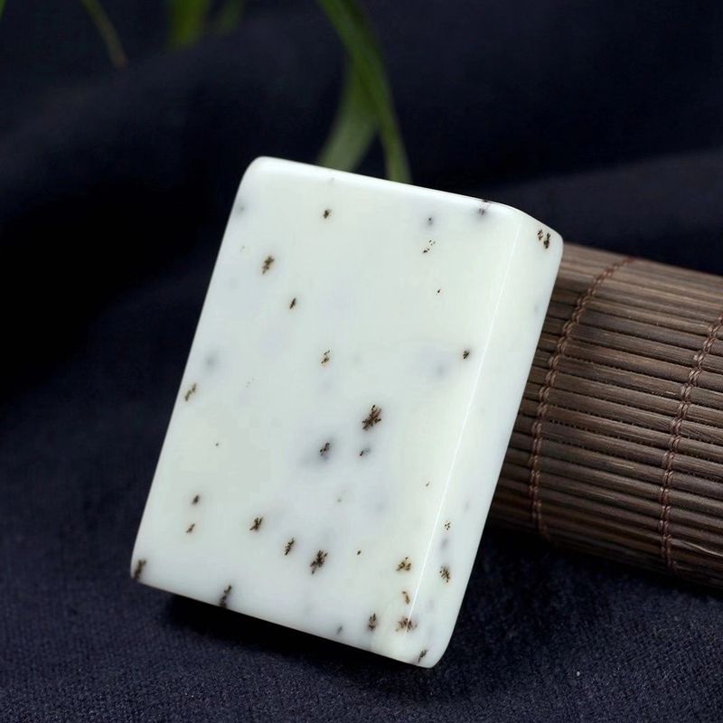 温润斋天然和田玉桂花糕料玉石平安无事牌子挂件送证书玉平安牌