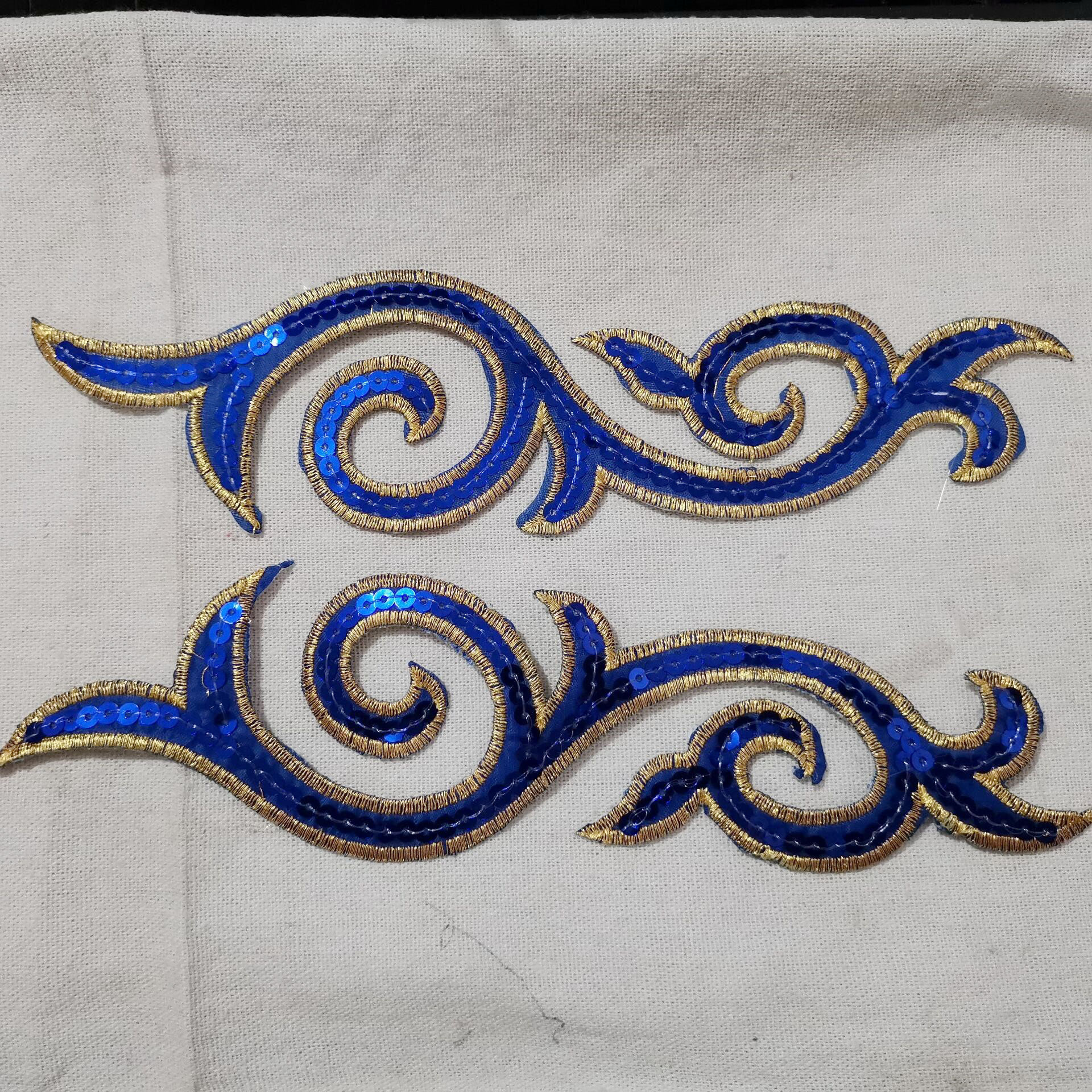 diy格子带花型亮片蝴蝶亮片牛仔裤彩色字母刺绣蝴蝶图案刺绣亮片笑