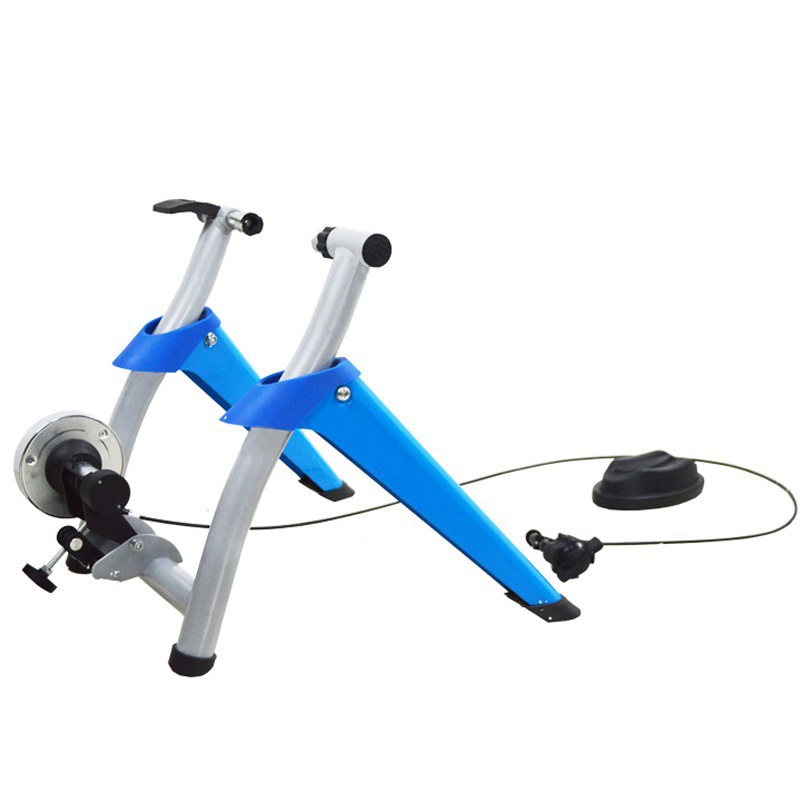 自行车蓝色可折叠骑行台 室内健身训练台公路车山地自行车训练台
