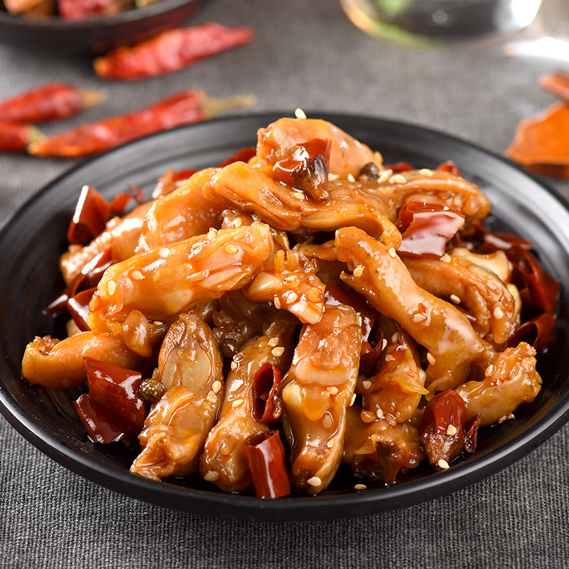 鸡脚筋100g麻辣味即食真空无骨鸡爪筋网红零食即食卤味去骨鸡凤爪