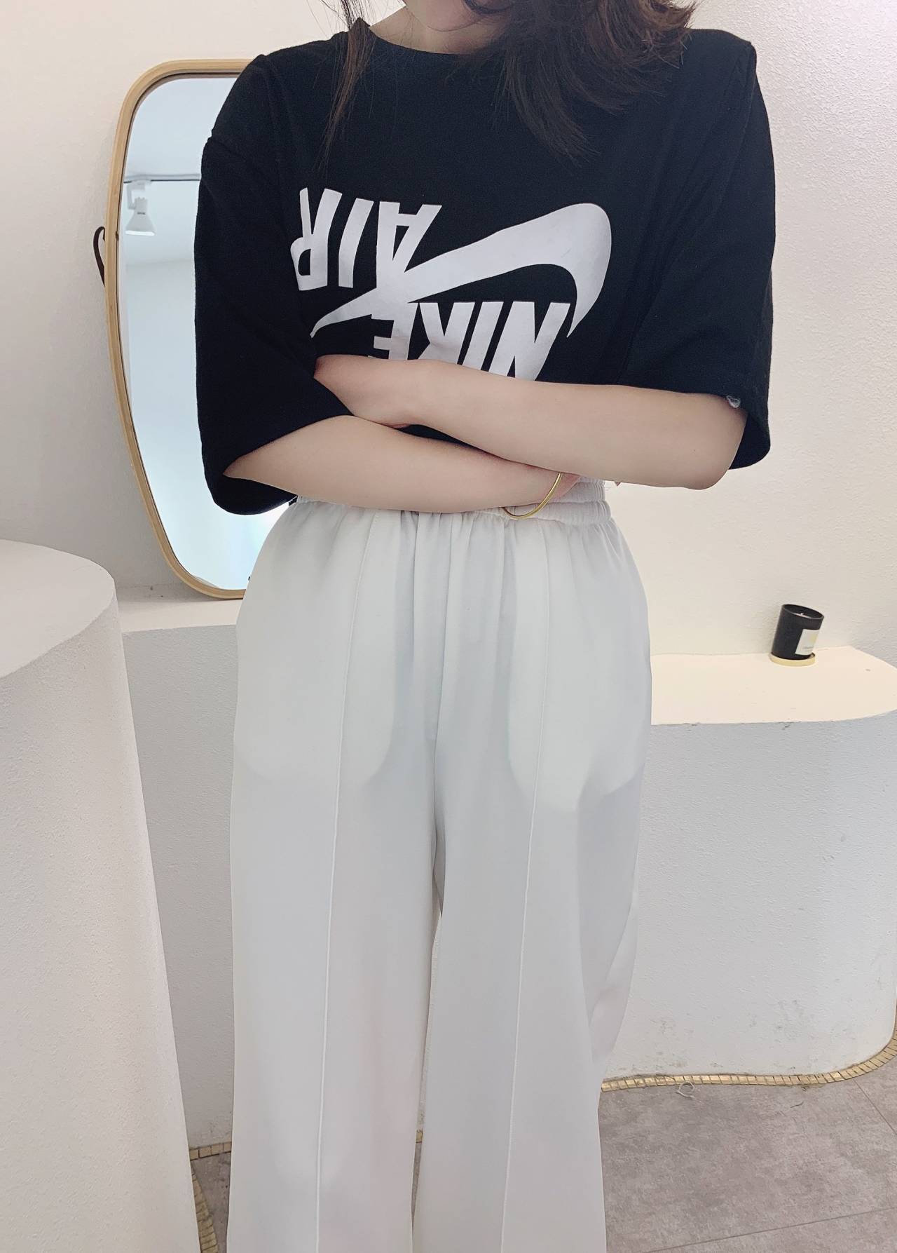 今年大火空气裤s适松紧腰春夏休闲裤如行走在空气拖地裤女宽松