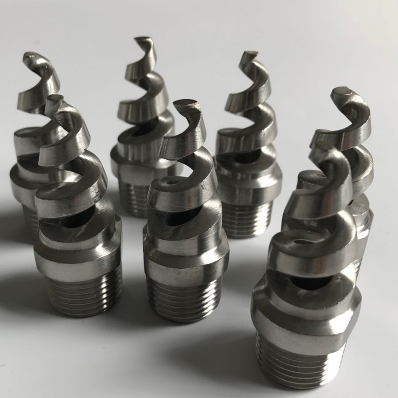 钛合金不锈钢螺旋喷嘴喷头实心锥喷淋头ta2螺纹连接底座参数定制