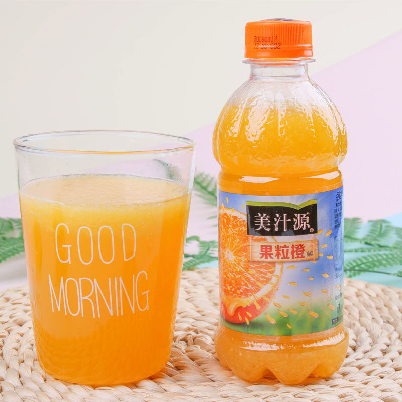 美汁源果粒橙 果肉橙汁迷你小瓶夏季果味饮料300ml*12瓶整箱批发