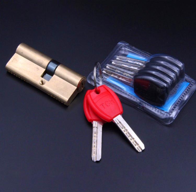 全铜ab锁芯 防盗门锁心 中心偏心锁芯 65-120mm 规格齐全便宜锁芯