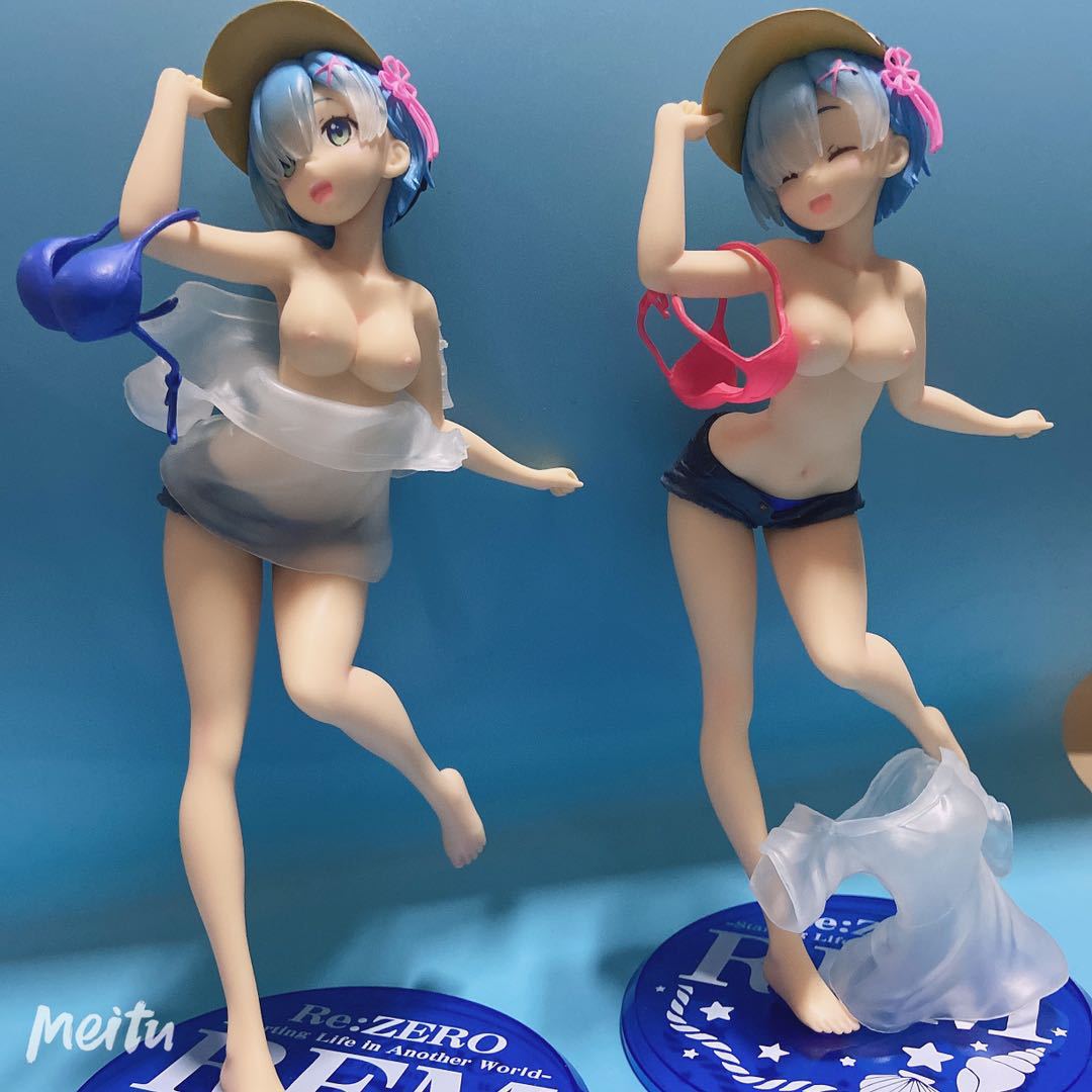 从零开始的异世界生活大眼 闭眼 景品 蕾姆 雷姆水着泳装 手办