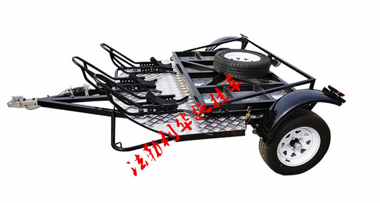 摩托车拖车汽车后挂式atv侉子边三轮拖车架可折叠拖挂车厂家供应