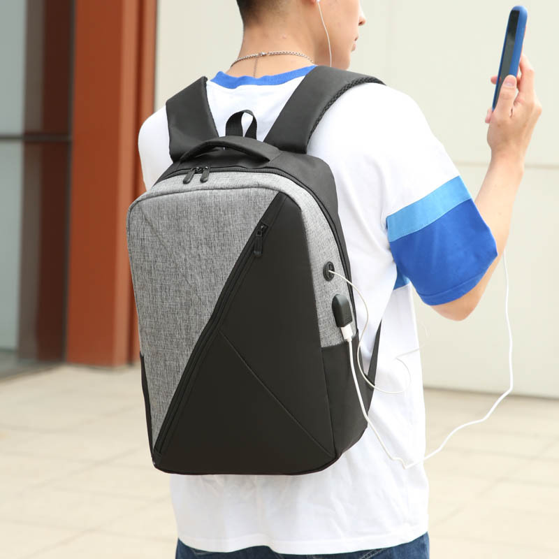 New Computer Bag Printed Logo Korean Casual Business Backpack Three-Piece Outdoor Travel Men's Bag Wholesale