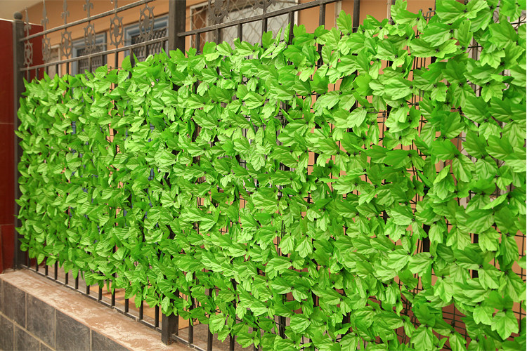 仿真绿植墙绿萝叶子篱笆网人造篱笆阳台栅栏仿真植物藤条围栏护栏