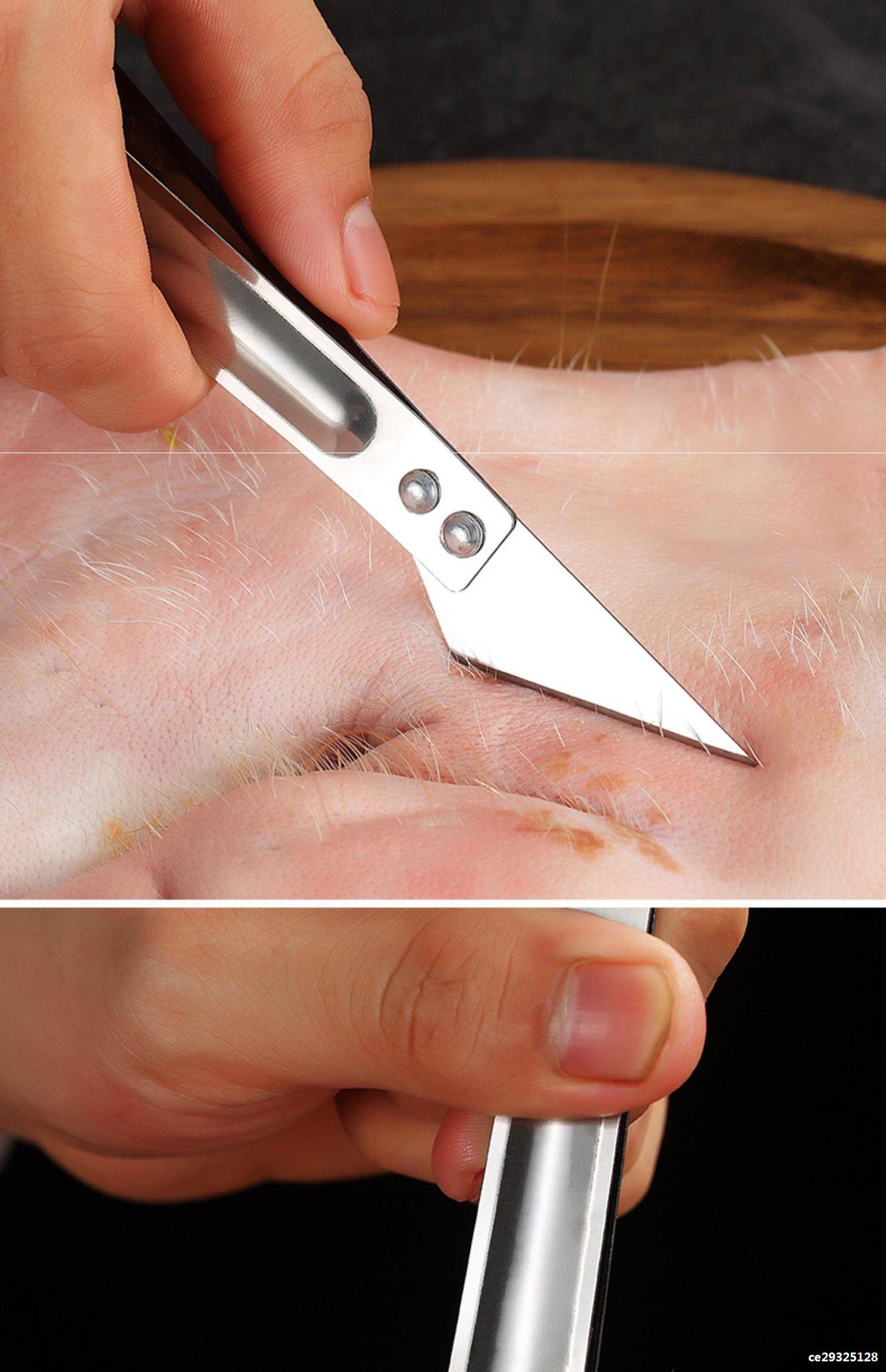 不锈钢猪毛夹拔毛器家用厨房小工具除鸡毛鸭毛钳鱼刺夹子鱼骨镊子