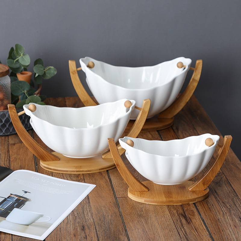 New Creative Fruit Basket Nordic Fashion Simple Home Living Room and Hotel Snack Candy Table Display Ceramic Basin