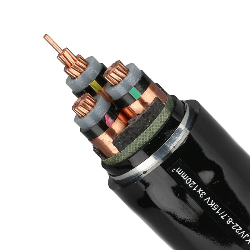 四川源头工厂yjv22 8.7-15kv 3*120热销直供铜芯高压电力电缆国标