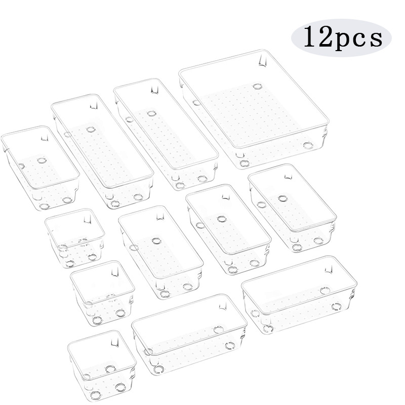 Household Plastic Transparent Drawer Storage Box Set 166.67cm-Inch Multifunctional Bathroom Bedroom Desktop Storage Box