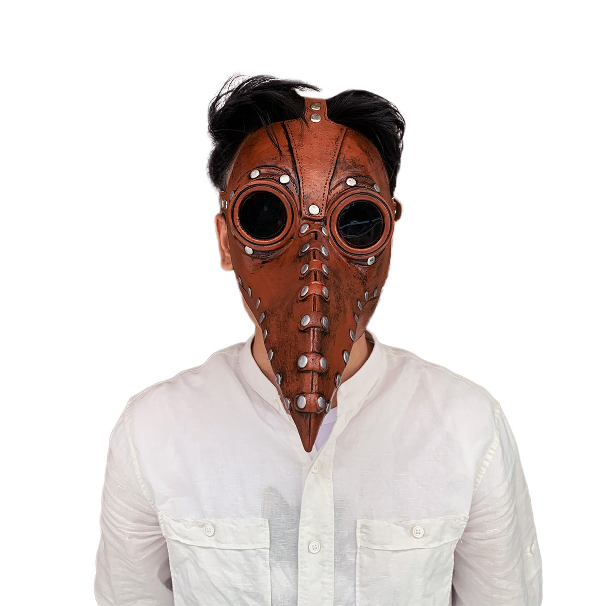 万圣节瘟疫鸟嘴面具朋克蒸汽欧洲黑死病医生瘟疫面罩亚马逊热卖