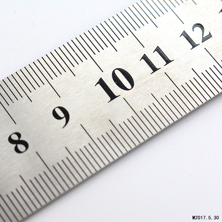 钢直尺 15cm 200mm 30厘米尺子量尺寸绘图学生用量具英尺双面刻度