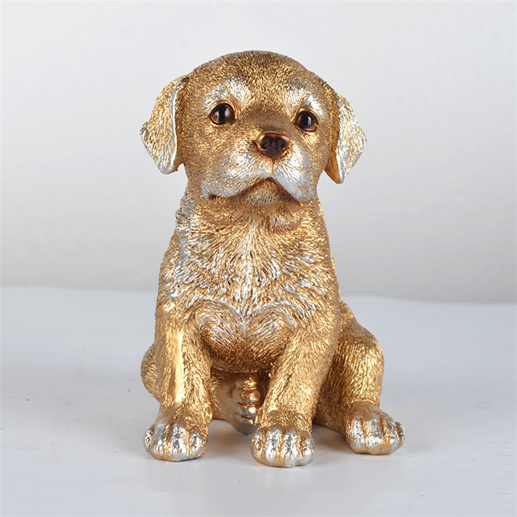 创意树脂小狗摆件家居客厅玄关可爱萌宠装饰摆设母子狗树脂工艺品