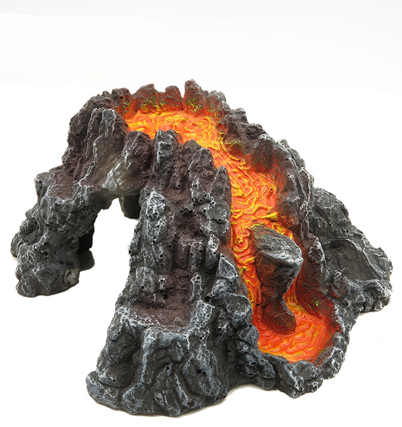 鱼缸造景火山石形状水族箱装饰布景石头摆件熔岩火山石造景摆件